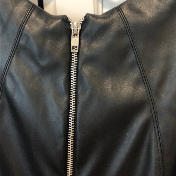 NEW Love Ady Faux Leather Animal Print Dress - Picture 4 of 5